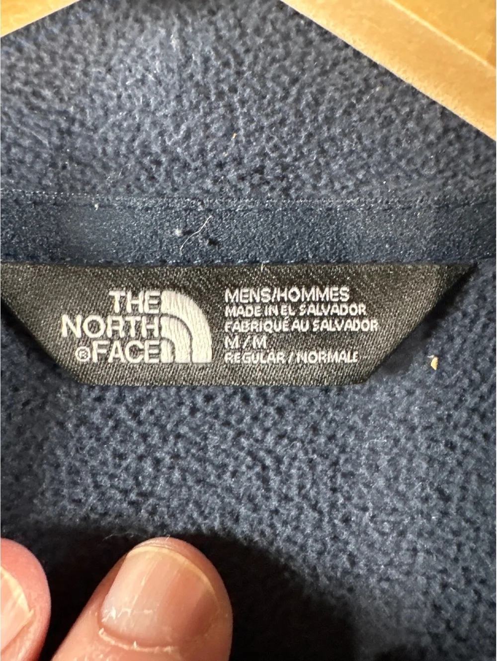 The North Face Mens M Navy Blue Fleece 1/4 Zip Pullover Jacket Regular Fit